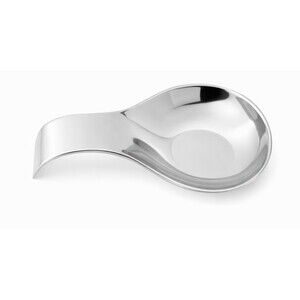 Tablecraft HB1 Single Spoon Rest, 8" x 3 7/8", Polished 18/8 Stainless Steel